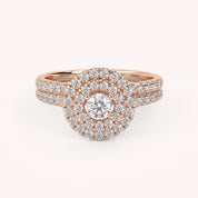 IGI Certified Round Bridal Set Ring