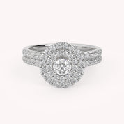 IGI Certified Round Bridal Set Ring
