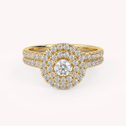 IGI Certified Round Bridal Set Ring