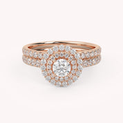 Round Diamond IGI Bridal Set Ring