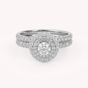 Round Diamond IGI Bridal Set Ring