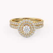 Round Diamond IGI Bridal Set Ring