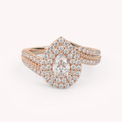 Bypass Double Halo Solitaire Ring – IGI Certified