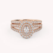 IGI Certified Split Shank Bridal Set Ring
