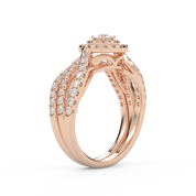 IGI Round Lab Diamond Bridal Set Ring