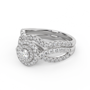 IGI Round Lab Diamond Bridal Set Ring