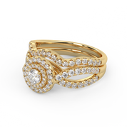 IGI Round Lab Diamond Bridal Set Ring