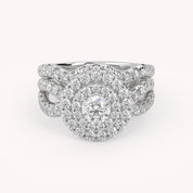 IGI Round Lab Diamond Bridal Set Ring