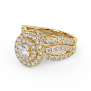 IGI Round Lab Diamond Bridal Set Ring