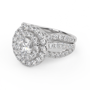 IGI Round Lab Diamond Bridal Set Ring