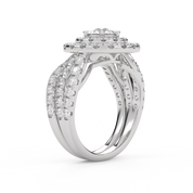 IGI Round Lab Diamond Bridal Set Ring
