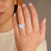 IGI Round Lab Diamond Bridal Set Ring