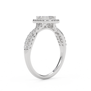 IGI Certified Infinity Halo Solitaire Bridal Set Ring