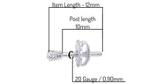 Round Natural Diamond Stud (IGI Certified 0.70 ct & up) Popular Plus Quality Screw Back Earrings in 14k Solid Gold, 0.04 Ctw & Up For Her