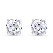 IGI CERTIFIED 1 to 10 Carat LAB GROWN Solitaire Diamond Stud Earrings Round Cut 4 Prong Screw Back in 14k Solid Gold (F-G Color, VS1-VS2 Eye Clean Clarity)