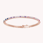 Multi Color Cubic Zirconia Rainbow Tennis Bracelet For Women
