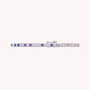 Multi Color Cubic Zirconia Rainbow Tennis Bracelet For Women