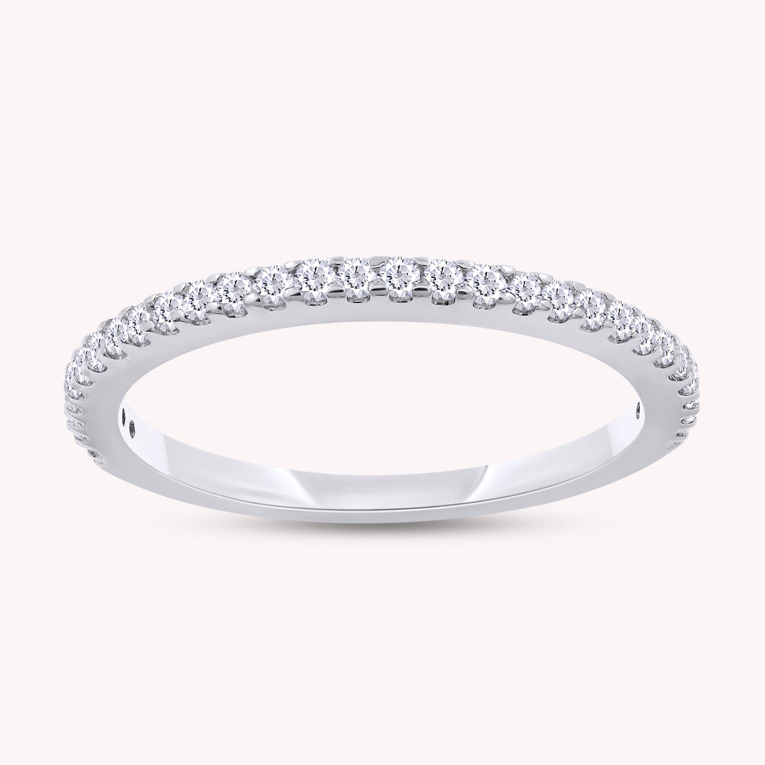 Semi Eternity Lab Created Moissanite 1.3MM Width Ring