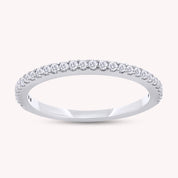 Semi Eternity Lab Created Moissanite 1.3MM Width Ring