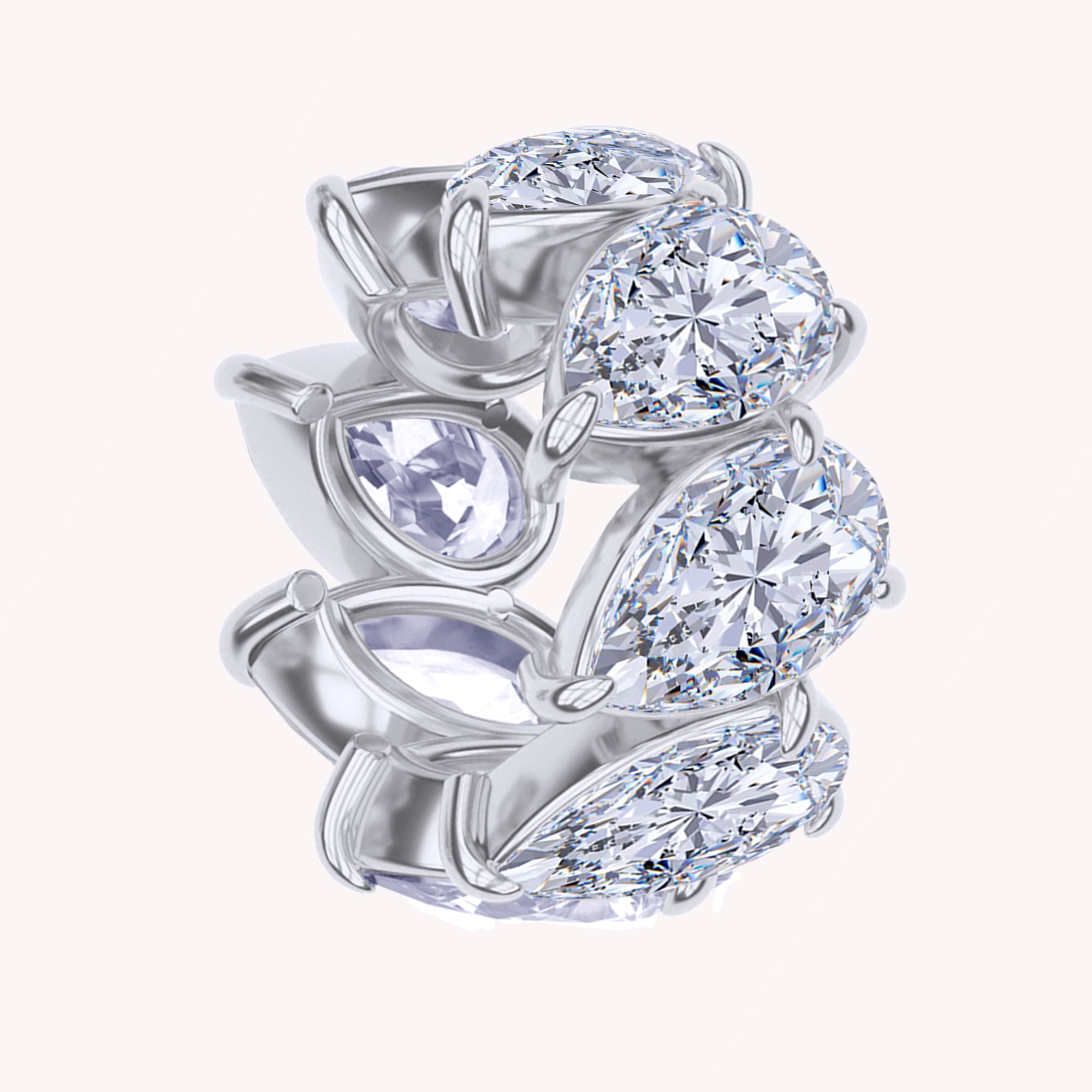 Eternity Circle Pendant Lab Created Moissanite
