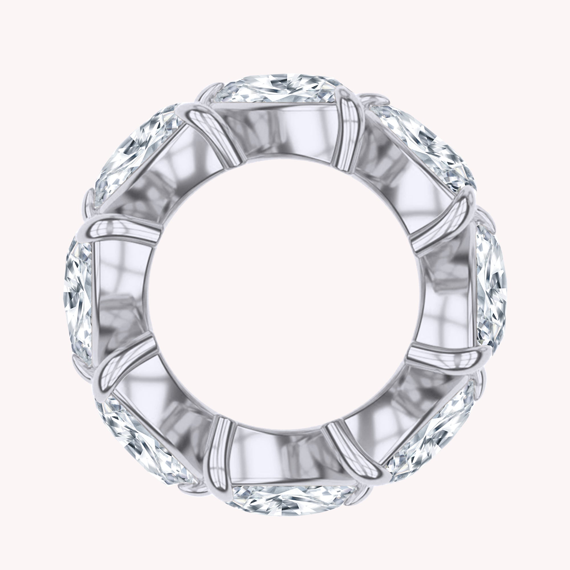 Eternity Circle Pendant Lab Created Moissanite