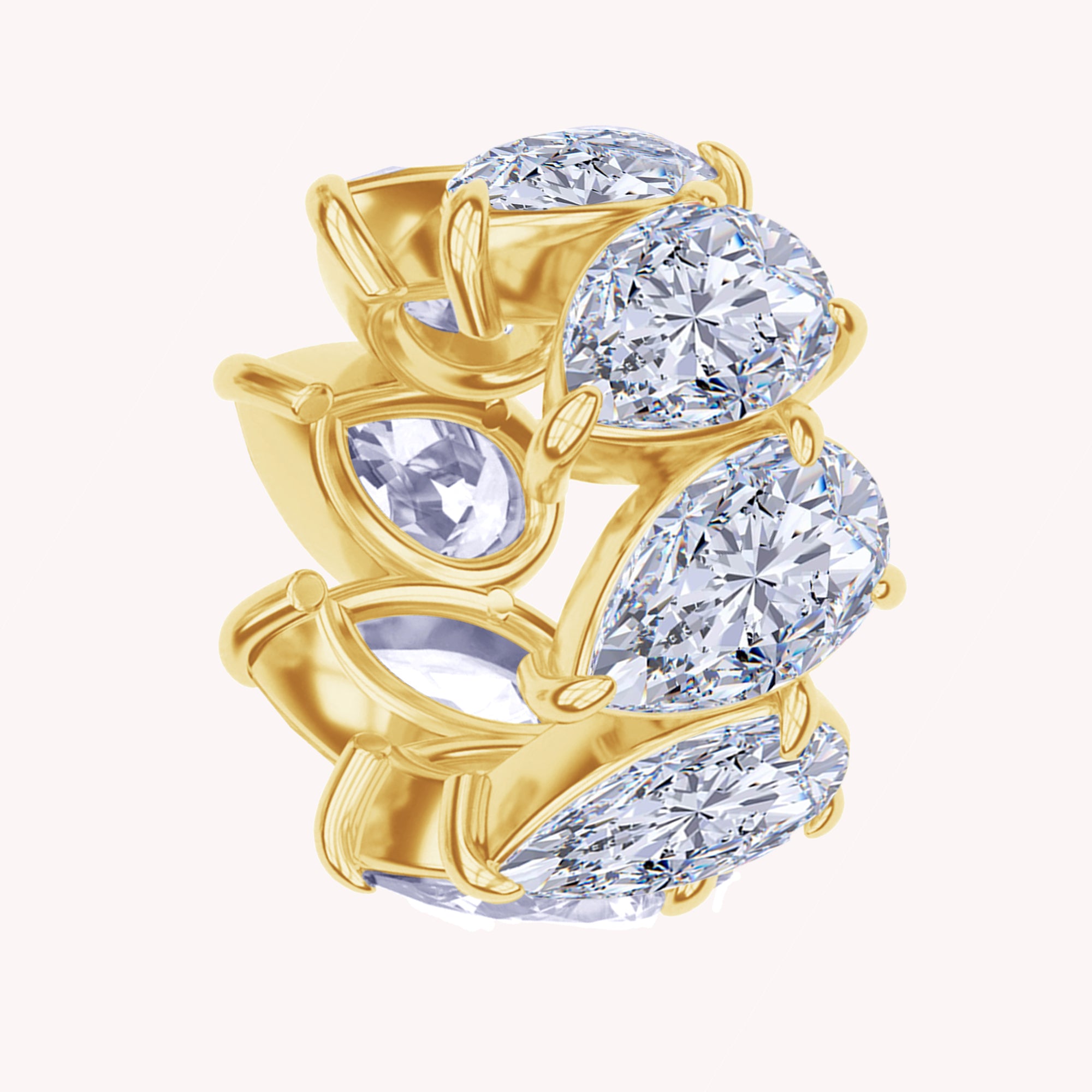 Eternity Circle Pendant Lab Created Moissanite