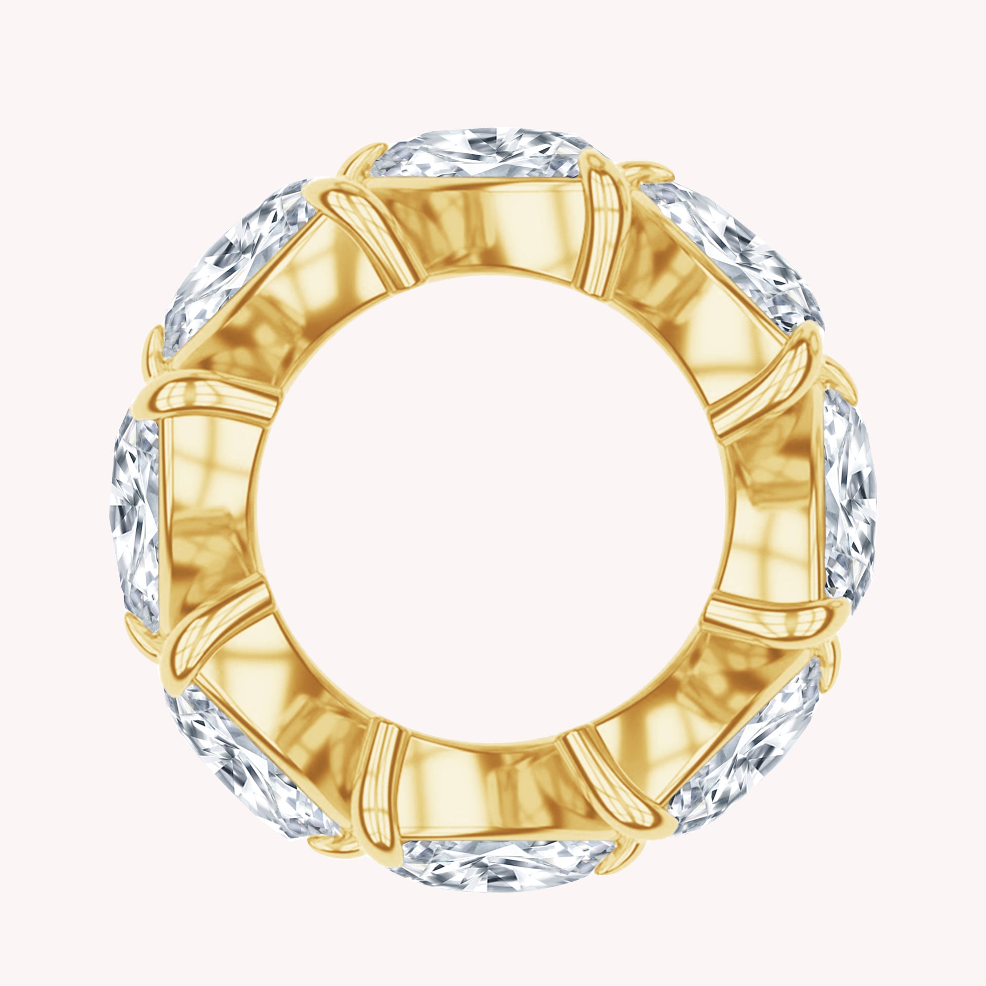 Eternity Circle Pendant Lab Created Moissanite