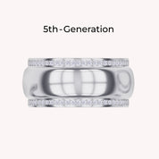 Lab Created Moissanite Luxury Oura Jacket Ring 5th - Generation