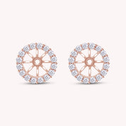 Halo Women's Earring Jackets for 8.50MM Round Shape Studs with Lab Grown Diamond Ear Jackets