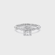 Half Eternity Solitaire Lab Grown Diamond Engagement Ring