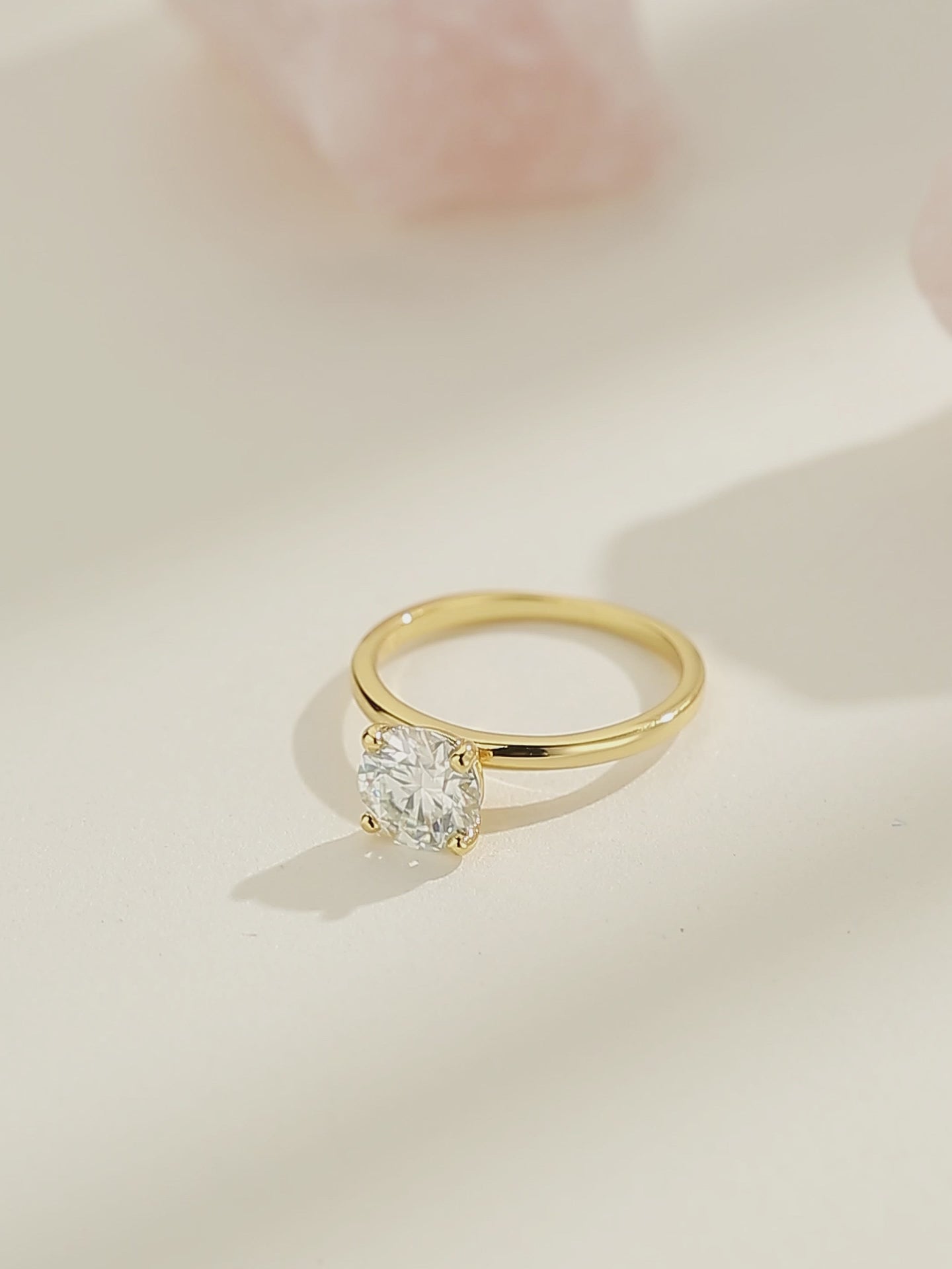 Solitaire Lab Created Moissanite Ring