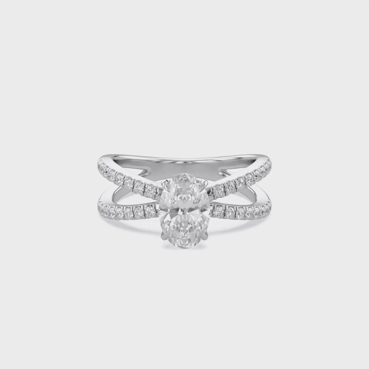 Nimue Butterfly Oval Lab Grown Diamond Engagement Ring