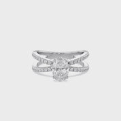 Nimue Butterfly Oval Lab Grown Diamond Engagement Ring