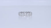 Full Eternity Oval Shape Ring In Lab Created Moissanite