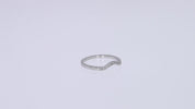 Curved Wedding Band Ring Natural Diamond