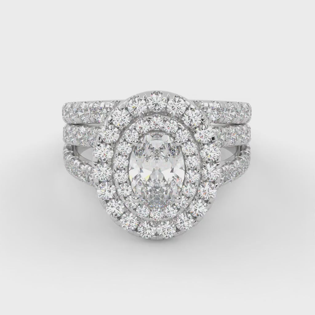 IGI Certified Split Shank Bridal Set Ring