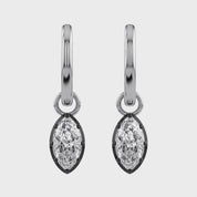 1.00 Carat Marquise Cut Lab Grown Diamond Drop Dangle Earrings