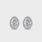 Oval-Cut Solitaire Stud Earrings | Lab-Grown Diamond