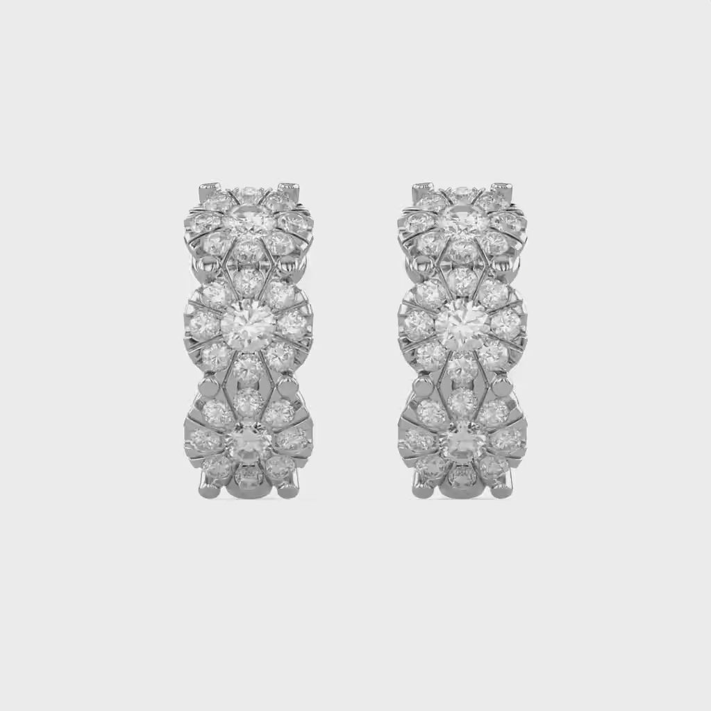 10MM Halo Lab Grown Diamond Hoop Earrings