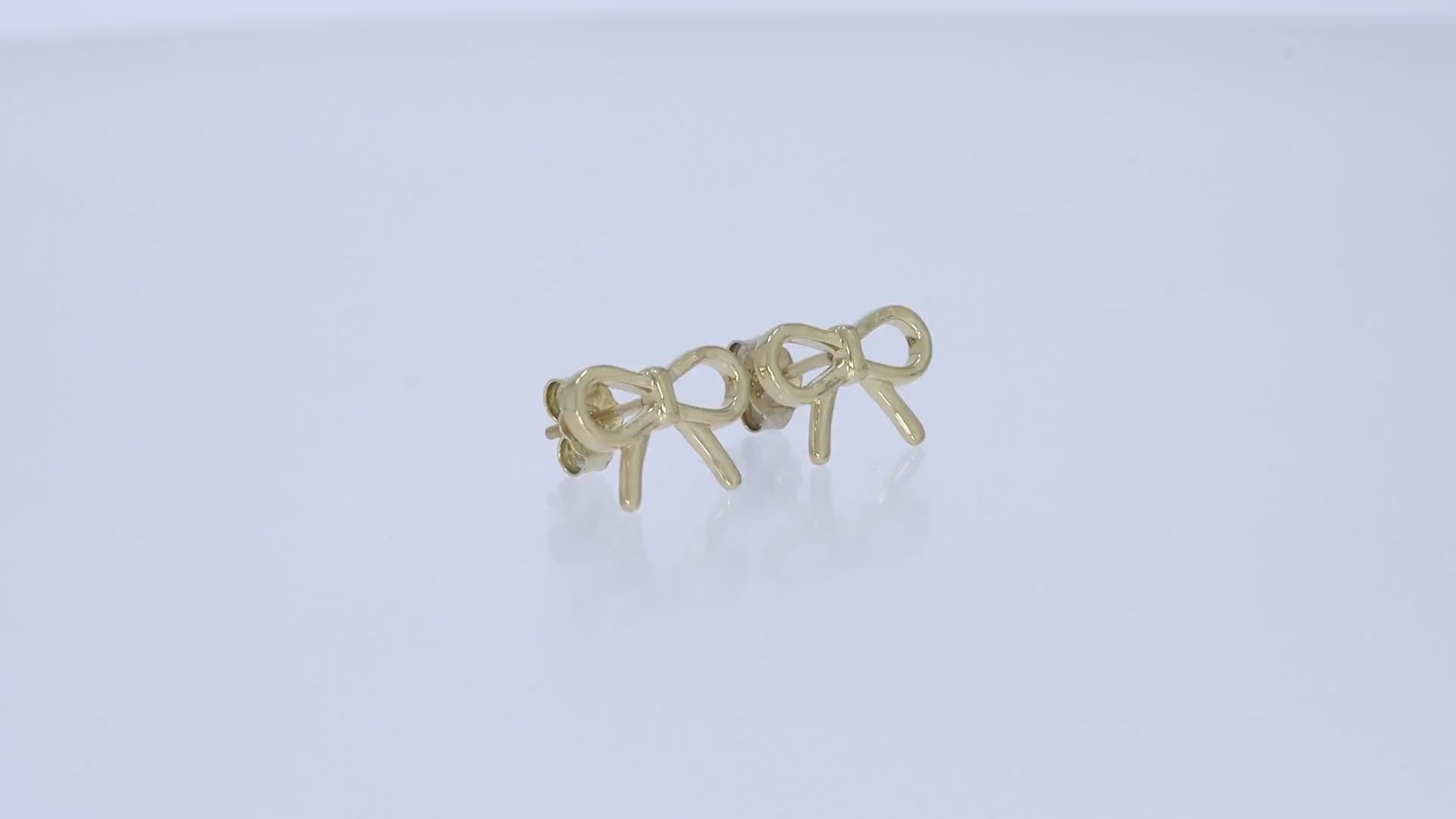 Bow Stud Earrings Sterling Silver