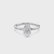 6 Prong Marquise Solitaire Lab Grown Diamond Engagement Ring