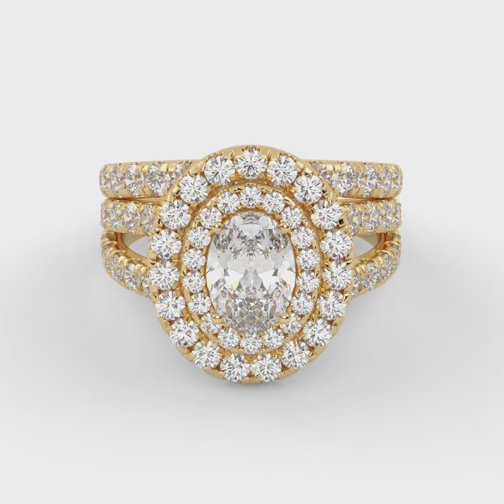 IGI Certified Split Shank Bridal Set Ring