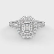Emerald & Round 0.95 Carat Lab Diamond Ring – IGI Certified