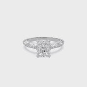 Beaded Solitaire Lab Grown Diamond Engagement Ring