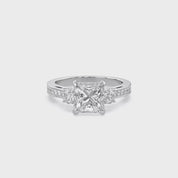 Three Stone Engagement Lab Grown Diamond Ring