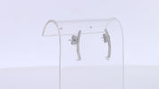 Cubic Zirconia Dainty Curved Bar Stud Earrings