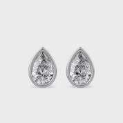 Pear-Cut Solitaire Stud Earrings | Lab-Grown Diamond