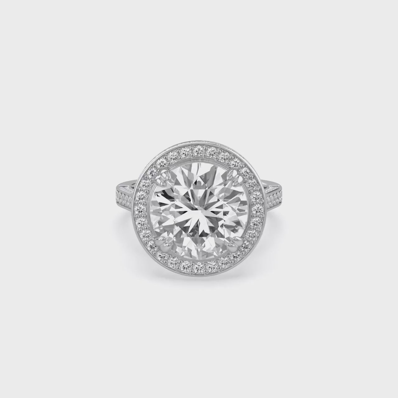 8.40 Total Carat weight  Lab Grown Diamond Halo Engagement Ring