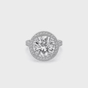 8.40 Total Carat weight  Lab Grown Diamond Halo Engagement Ring