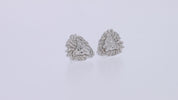 Lion Head Stud Earrings for Men Lab Created Moissanite Diamond